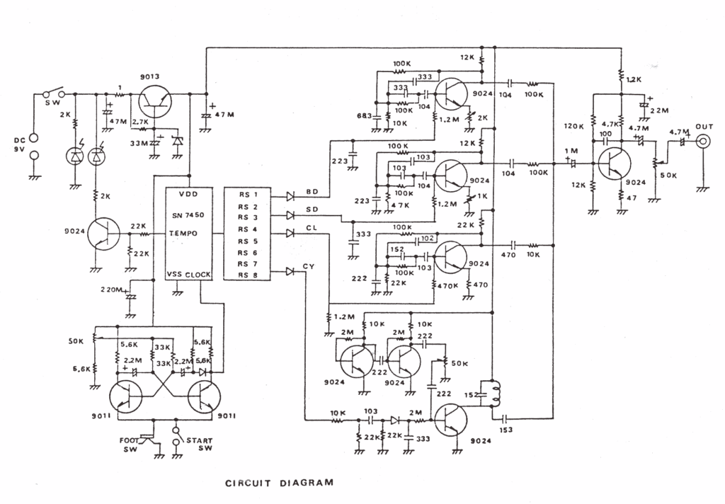 Artista SM200 (CRM-260) circuit diagram (schematic)